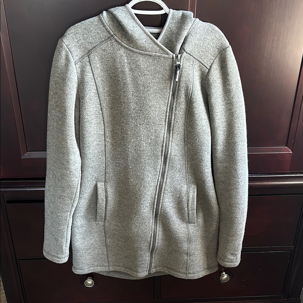 Bench Gray Trench Coat Asymmetrical Zipper Modern Design